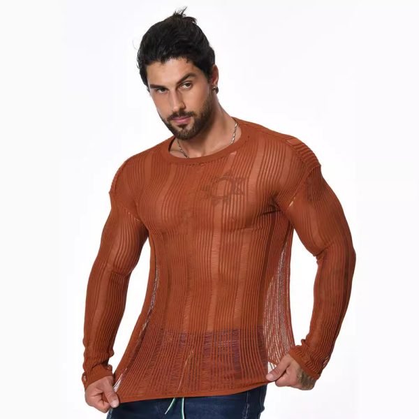 Long Sleeve Loose All-matching Sweater Men's - Image 3