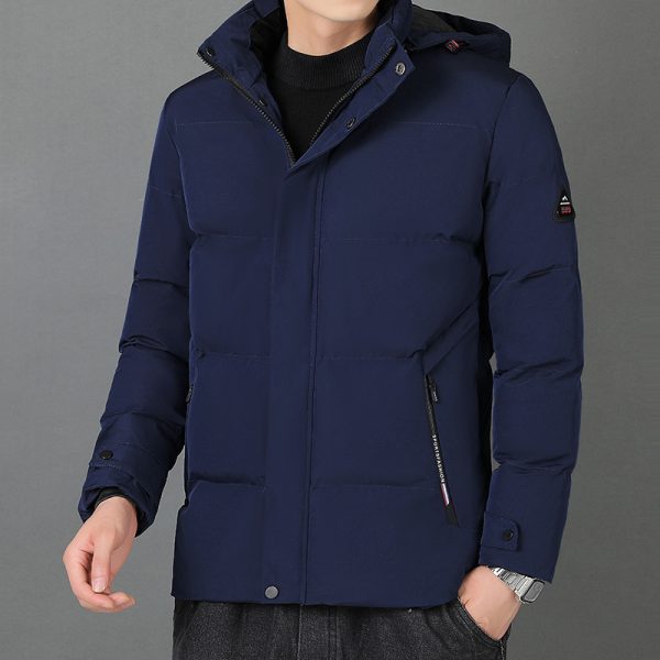 Men's Fashion Individual Casual Hooded Cotton Jacket - Image 3