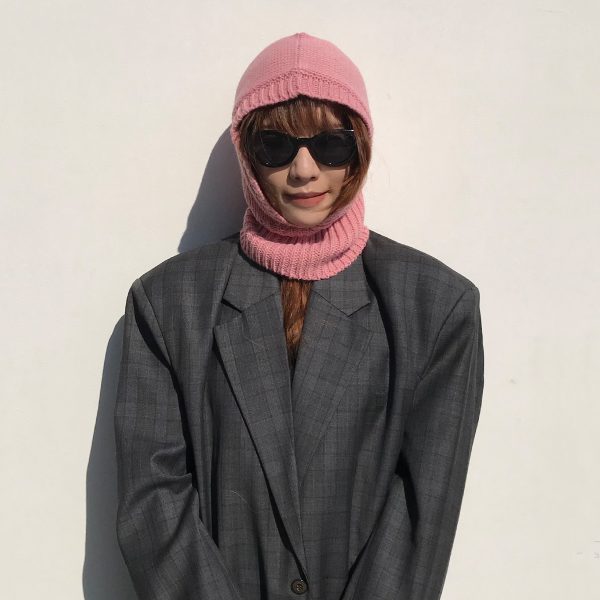 Wool Knitted Wool Keep Warm Sleeve Cap Balaclava Beanie Hat - Image 3