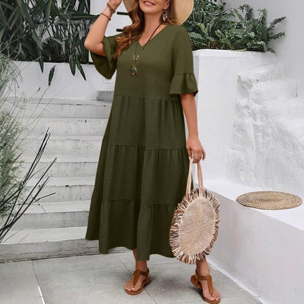V-neck Women's Fashion Multi-color Multi-size Dress - Image 4