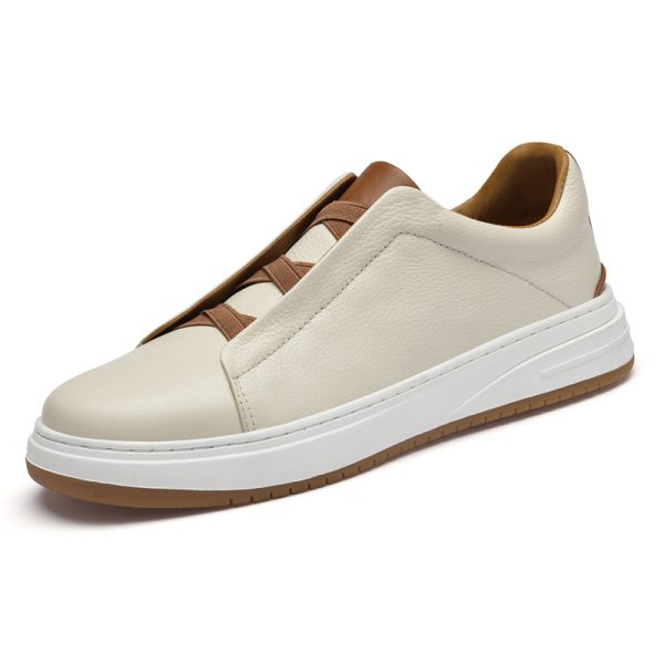 Low-top Slip-on Genuine Leather Top Layer Cowhide Casual Shoes - Image 7