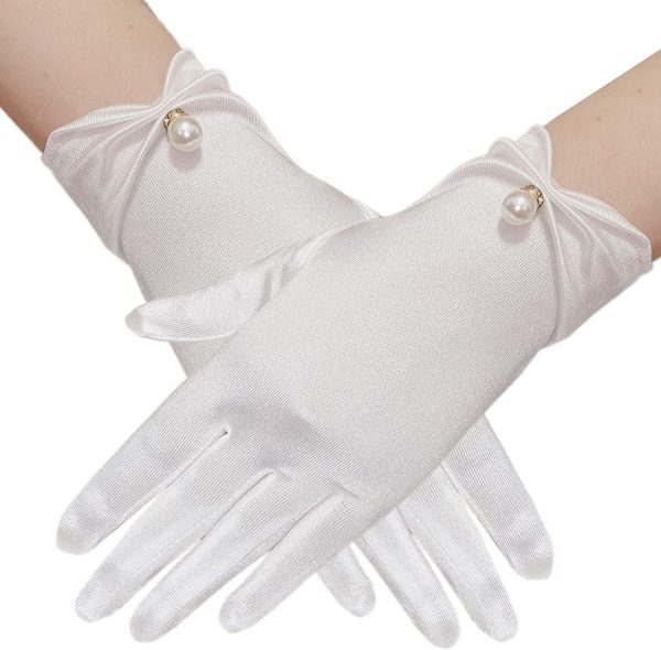 Women's Stylish Personalized Satin Short Gloves - Image 10