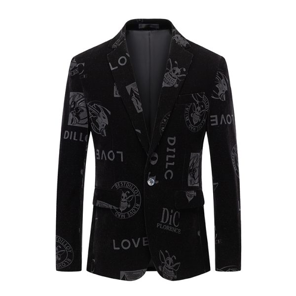Men's African National Style Simple Printed Suit Jacket - Image 6