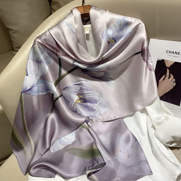 Hangzhou Silk Silk High-end Long Silk Scarf - Image 2