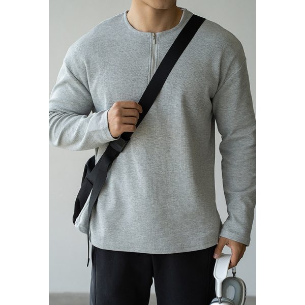 Spring Lapel T-shirt Solid Color Commute Loose Bottoming Shirt - Image 6