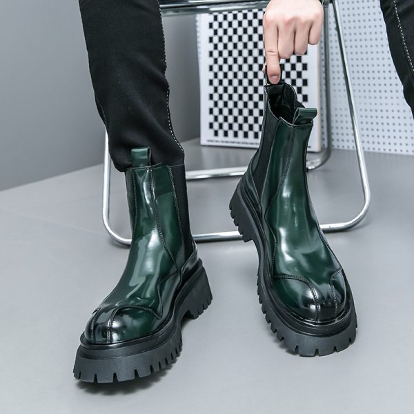 British Glossy Ankle Boots For Men - Image 4