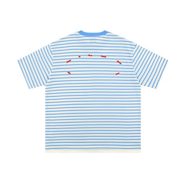 Striped Round Neck Short Sleeve T-shirt Men's Casual Top - Image 2