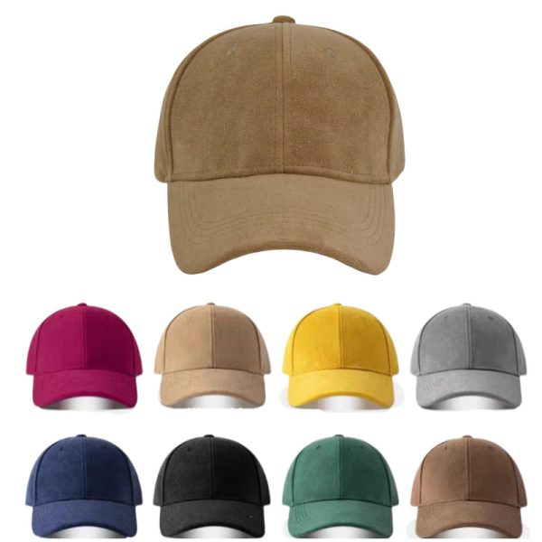 Suede Solid Color Soft Top Baseball Cap Simple Lambswool - Image 2
