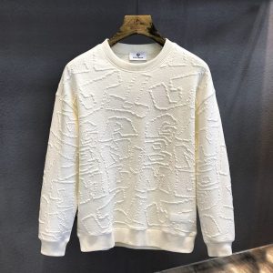 Texture Jacquard Heavy Round Neck Sweater Men's Autumn New