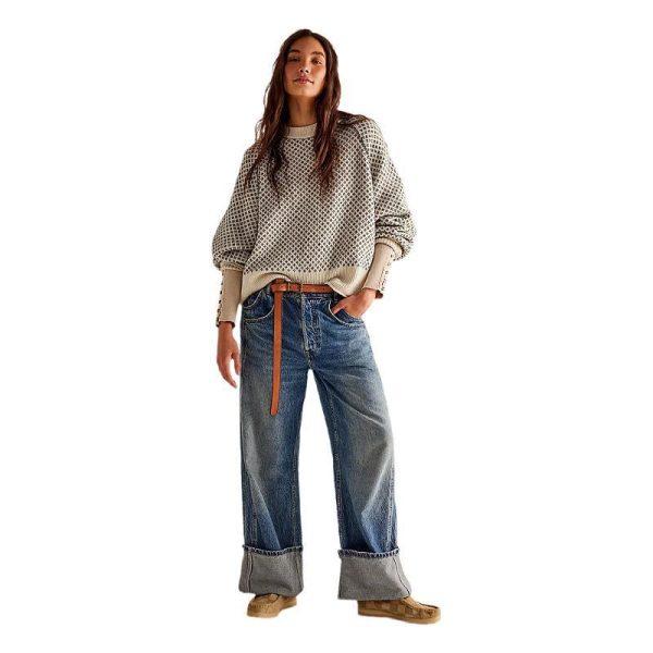 Autumn And Winter New Jacquard Round Neck Sweater - Image 5