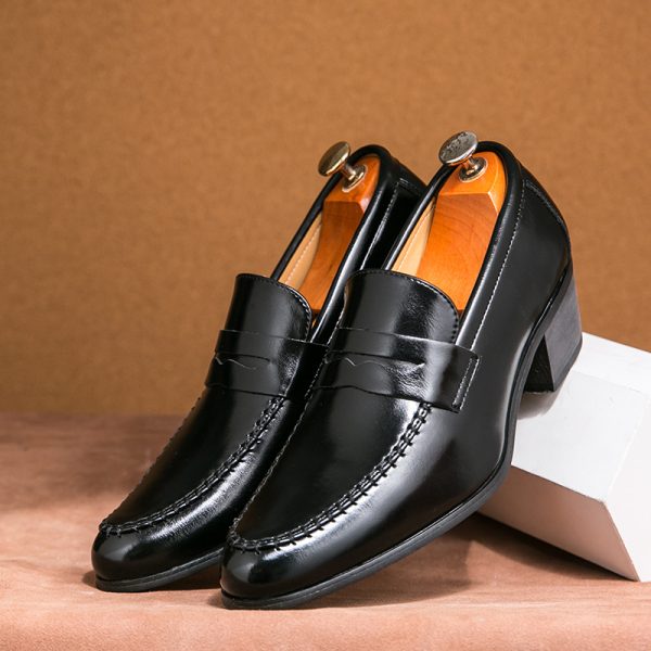 Men's All-match Fashion Pointed Solid Color Leather Shoes - Image 2