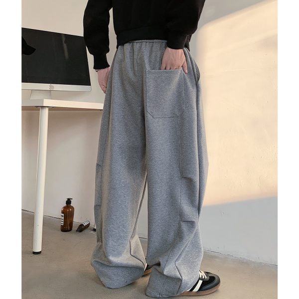 Plus Size Fleece-lined Heavy Loose Track Pants - Image 4