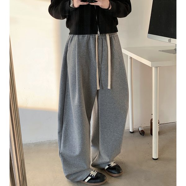 Plus Size Fleece-lined Heavy Loose Track Pants - Image 2