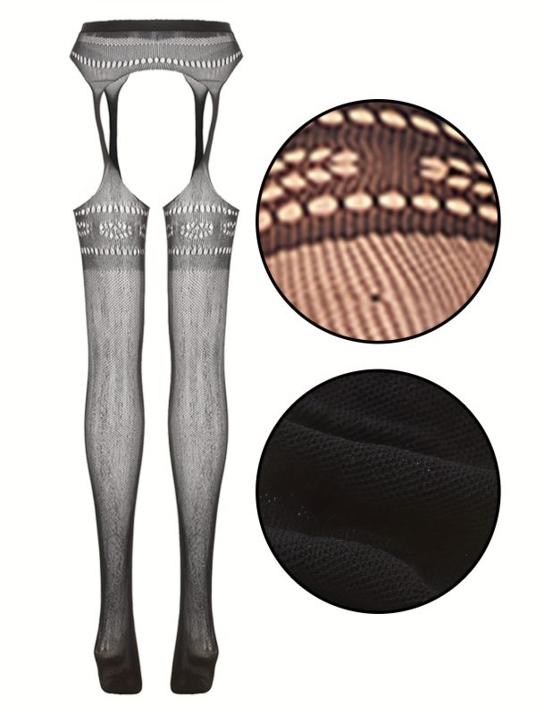 Women's European And American Hollow Bottoming Pantyhose - Image 8