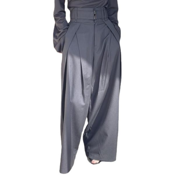 Three-dimensional Waist Wide Leg High Waist Drooping Casual Pants - Image 5