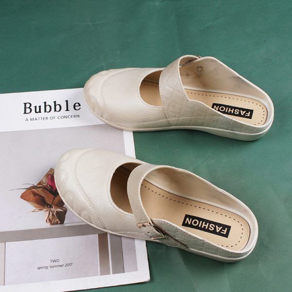 Baotou Flat Semi Slippers Women - Image 4
