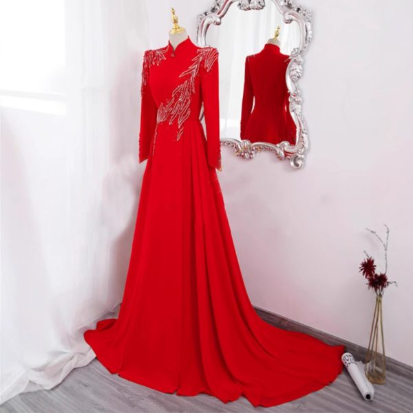 New Long Sleeve Formal Evening Party Dress - Image 2