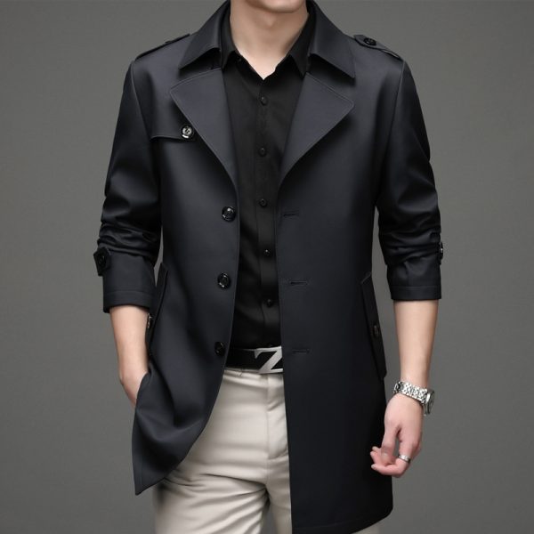 Casual Single-breasted High-end Plus Size Men's Jacket - Image 4