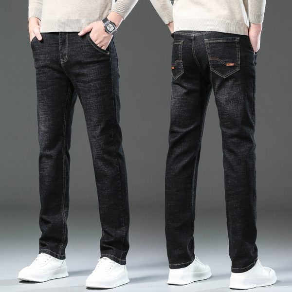 Men's Casual Loose Straight High Stretch Jeans - Image 7