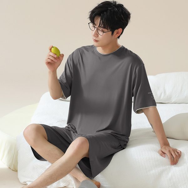 Short Sleeve Cool Wearable Ice Silk Homewear - Image 8