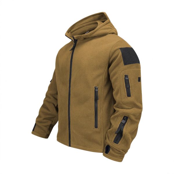 Men's Outdoor Keep Warm Fleece Cold-proof Shell Jacket - Image 5