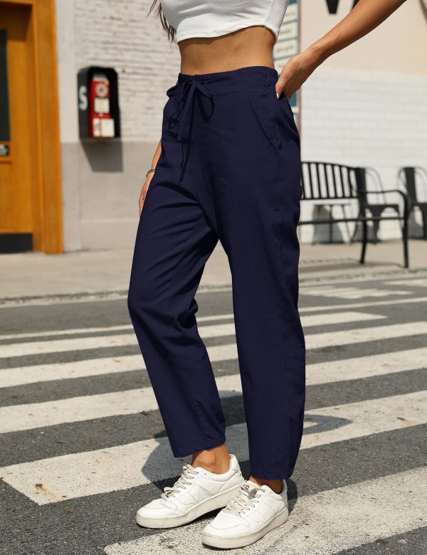 Women's New Casual Cotton And Linen Trousers - Image 6