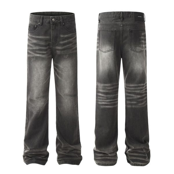 Retro Cat Beard Straight Jeans Loose Casual Wide Leg Pants - Image 6
