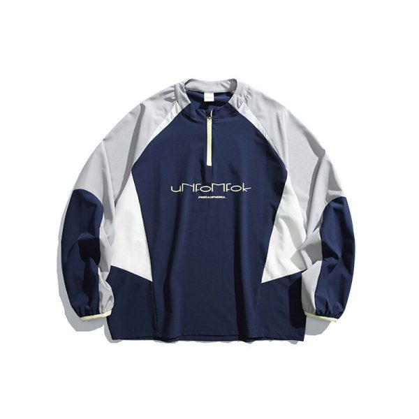 Men's Japanese Fashion Brand Stitching Loose Sweater Casual Jacket - Image 5