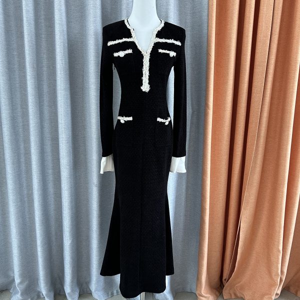 Contrast Color Fishtail Waist Dress - Image 6