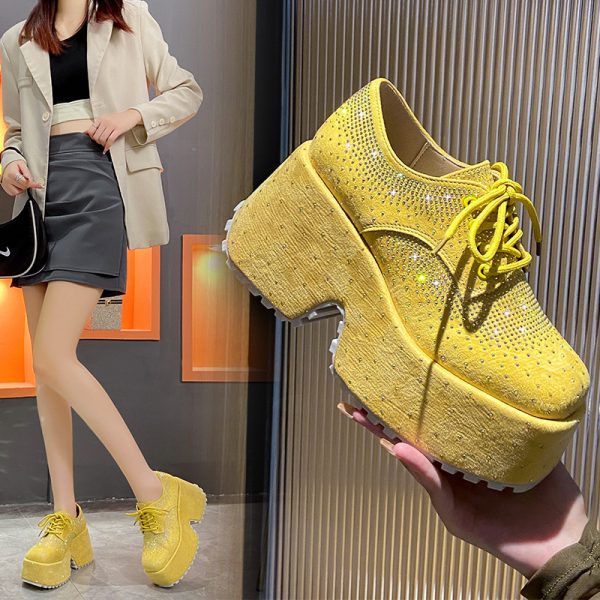 Women's Fashion Starry Rhinestone Platform Low-top Shoes - Image 2