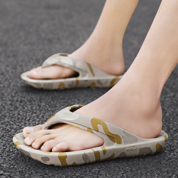 Men's Flip Flops Fashion Outwear Home Bathroom Slippers - Image 3
