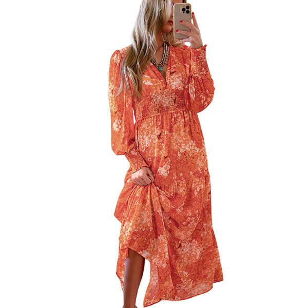 European And American Fashion & Trend Multi-color Printed Dress - Image 5