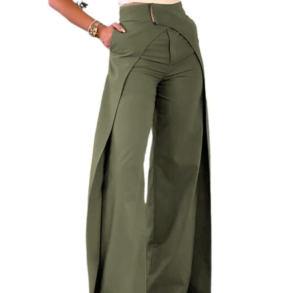 European And American Cross-design Casual Wide-leg Pants - Image 2