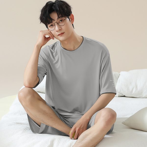 Short Sleeve Cool Wearable Ice Silk Homewear - Image 3