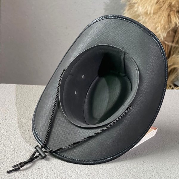Leather Retro Ethnic Style Western Denim Hat - Image 4