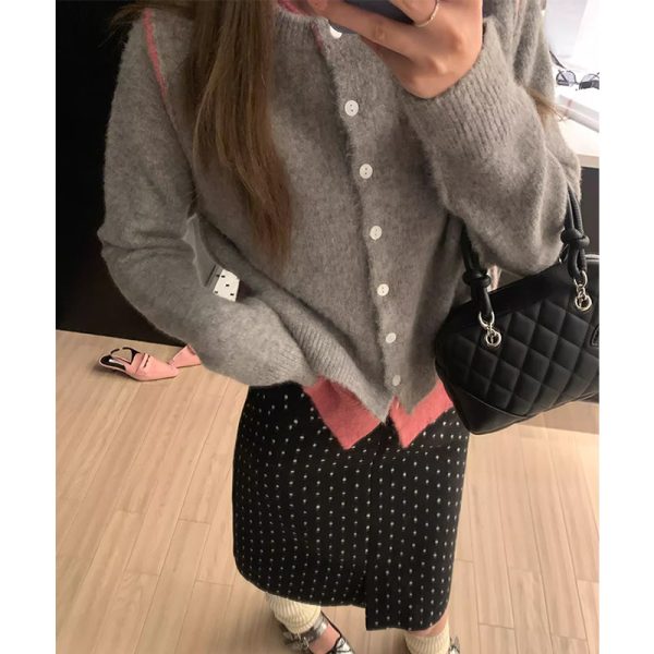 Autumn New Round Neck Slimming Casual Sweater Coat - Image 3