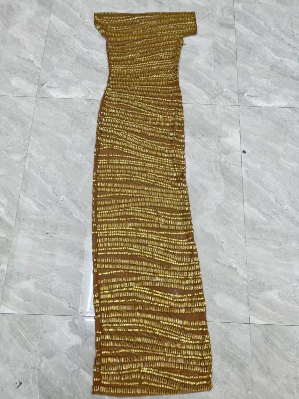 Sexy Luxury Shiny Rhinestone Dress Performance Costume Party Evening Dress - Image 5