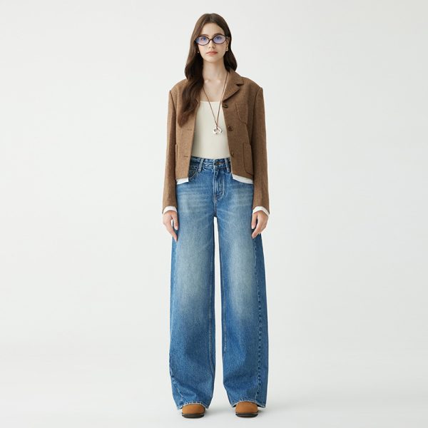 Women's High-waist Mopping Pants Narrow Version Straight All-matching Wide Leg - Image 2