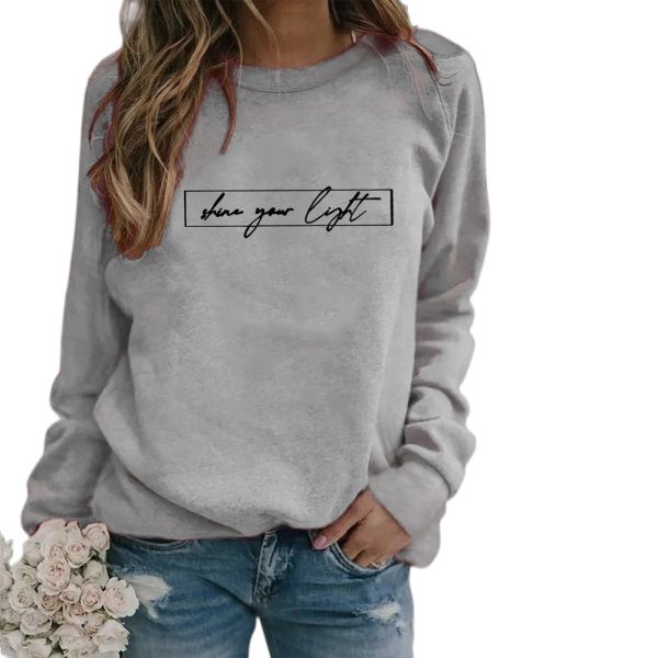 Women's Printed Casual Loose Sweatshirt Shirt - Image 3