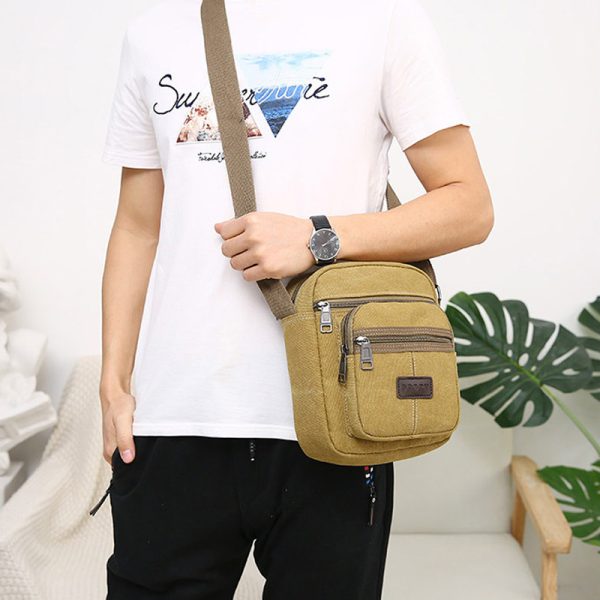 Canvas Retro Men's Messenger Bag - Image 3