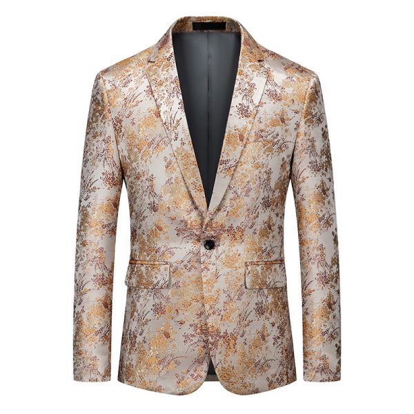 Men's African National Style Simple Printed Suit Jacket - Image 2
