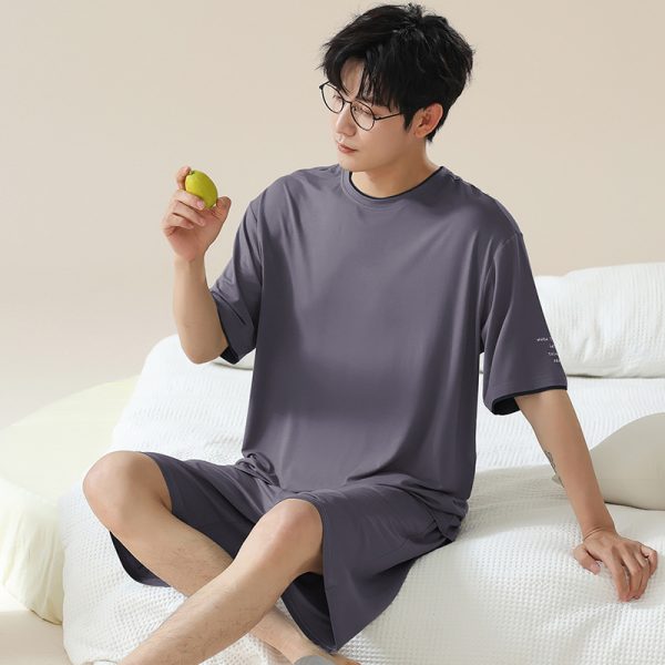 Short Sleeve Cool Wearable Ice Silk Homewear - Image 5