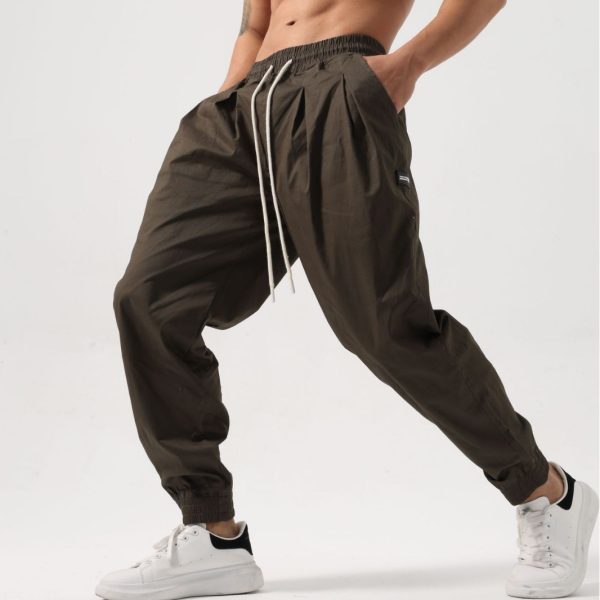 Fitness Trousers Men's Cotton Loose - Image 4