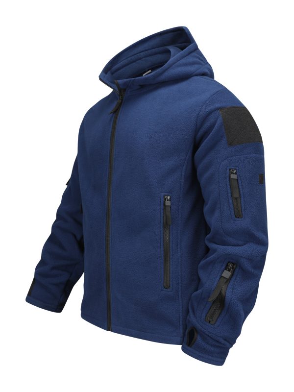 Men's Outdoor Keep Warm Fleece Cold-proof Shell Jacket - Image 10
