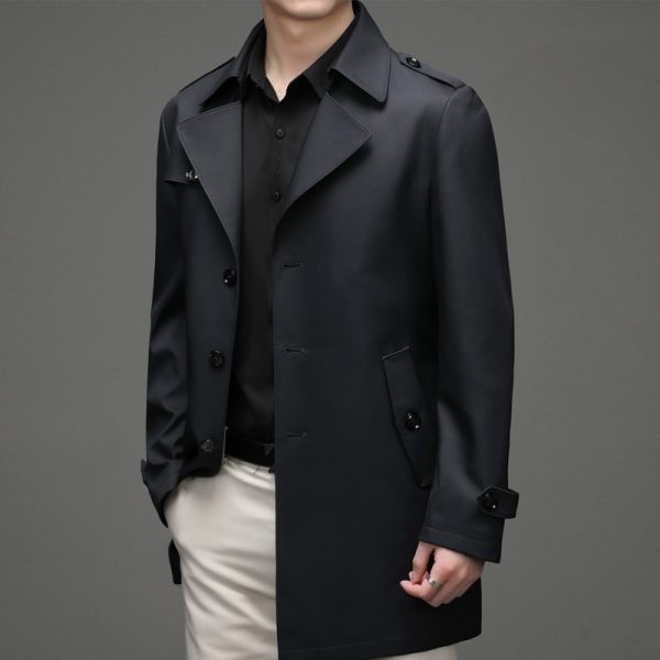 Casual Single-breasted High-end Plus Size Men's Jacket - Image 3