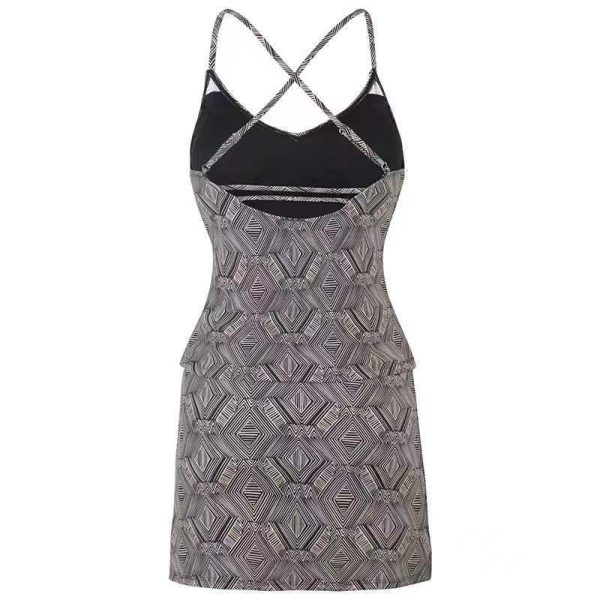 Conservative Artistic Color Split Women's Swimsuit - Image 3