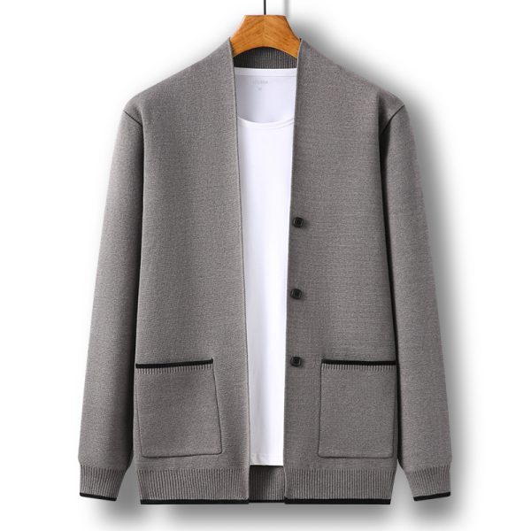 Simple Youth Fastener Decoration Sweater Coat - Image 5