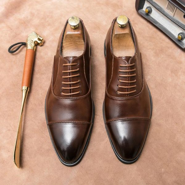 Plus Size Casual Leather Shoes Fashion Men's Business Shoes - Image 4