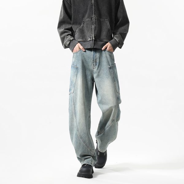 New Men's Matchet Pants Stitching Three-dimensional Design Trousers - Image 2