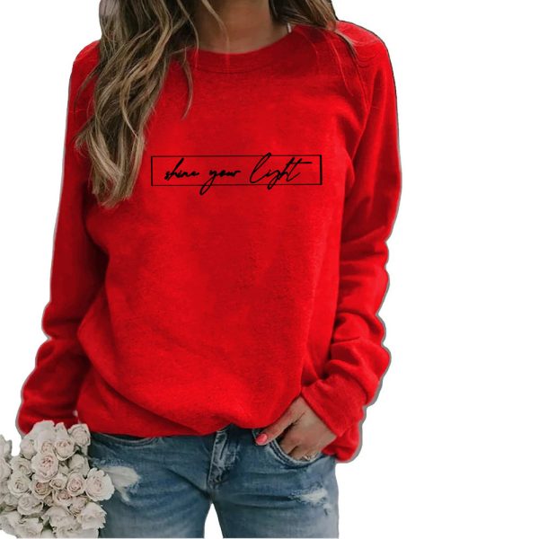 Women's Printed Casual Loose Sweatshirt Shirt - Image 2